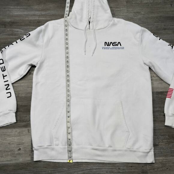 NASA Hyper Space Life Group Astronaut Graphic Logo Kangaroo Pouch Sweater Hoodie - Picture 10 of 11